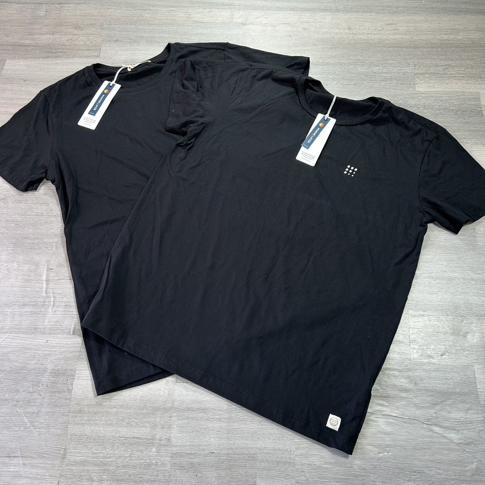 NEW Set of 2 Marine Layer Shirt‎ Mens XS Black Soft Tee USA Short Sleeve